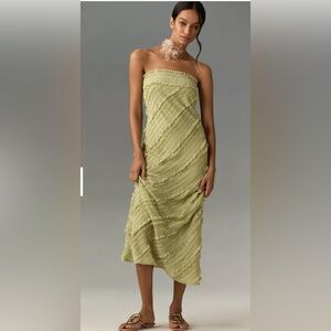 Endless Rose Strapless Textured Column Midi Dress